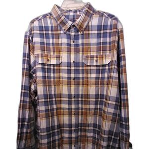 George mens long sleeves plaid shirt 3XL 54- 56